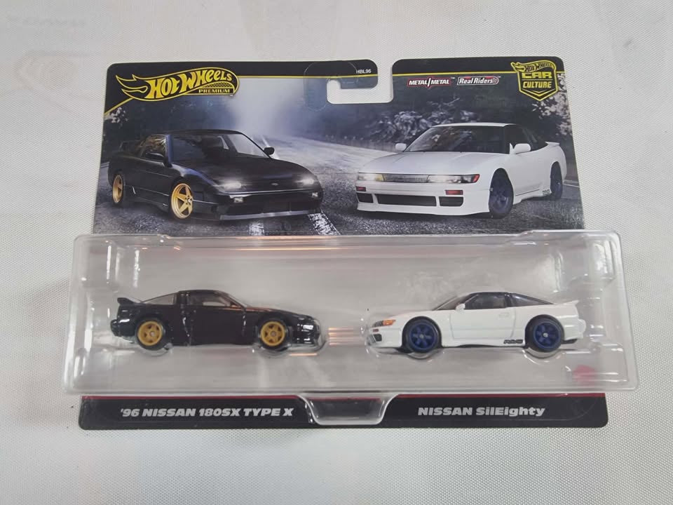 Hot Wheels Premium Car Culture 2 Pack '96 Nissan 180SX Type X & Nissan SilEighty