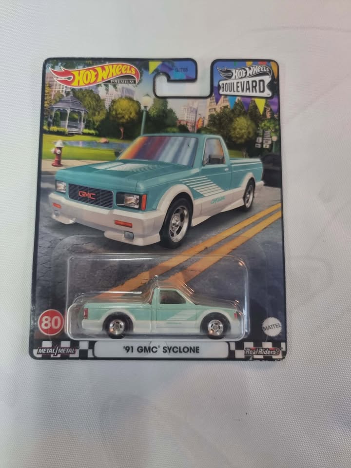 Hot Wheels Premium Boulevard #80 – ’91 GMC Syclone (Teal Green)