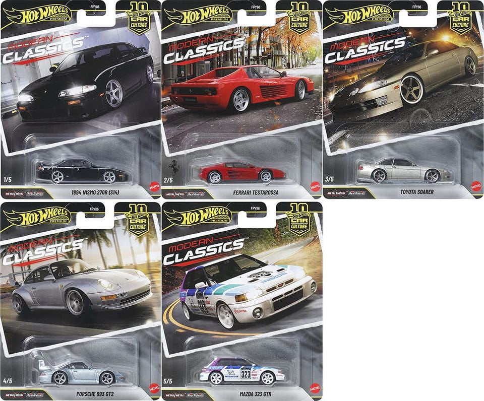 Hot Wheels Modern Classics – Complete Set (5 Cars) 2026 set
