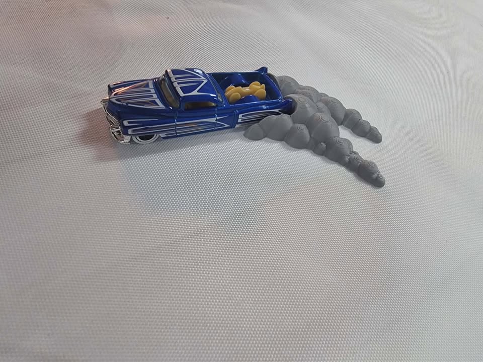 1:64 Drift Burnout Smoke 3D Printed Custom-Made Diorama Scene Accessory - Single