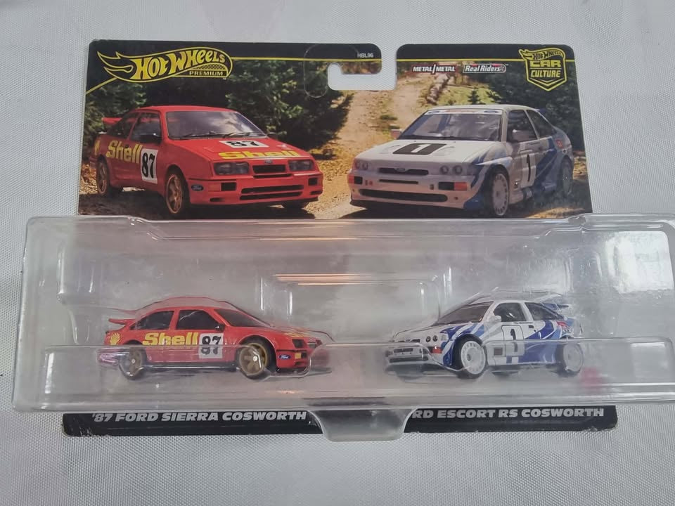 Hot Wheels Premium Car Culture - Twin Pack '87 Ford Sierra Cosworth / '93 Ford Escort