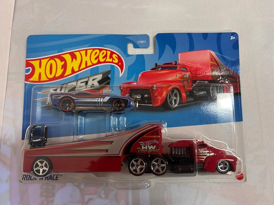 Hot Wheels Super Rigs - HW Transport Red 'Roll N Race'