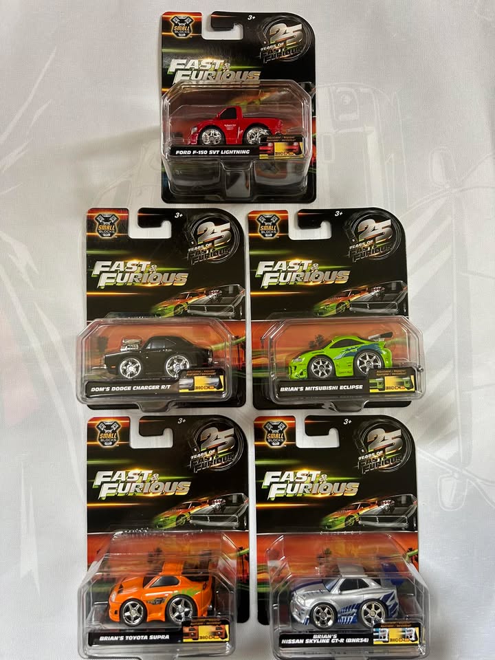 Fast & Furious 25 Years Anniversary Die-Cast Collection – Complete 5 Car Set