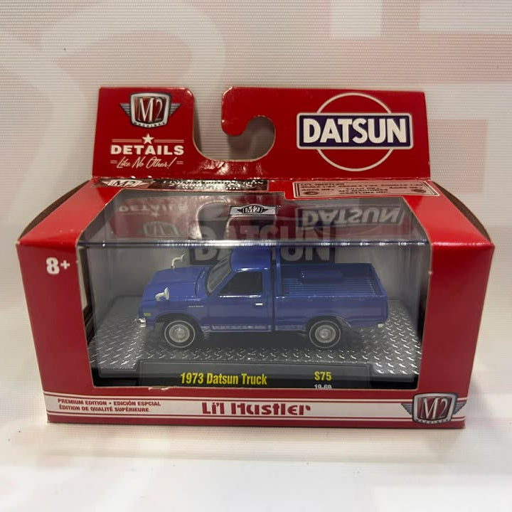 M2 S75 Lil' Hustler 1973 Datsun pickup Truck - Blue