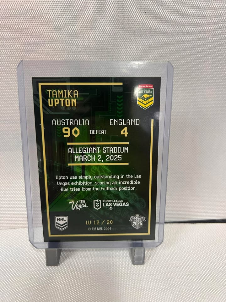 NRL 2025 Rivalry Special Edition Las Vegas LV12 - Tamika Upton - Jillaroos