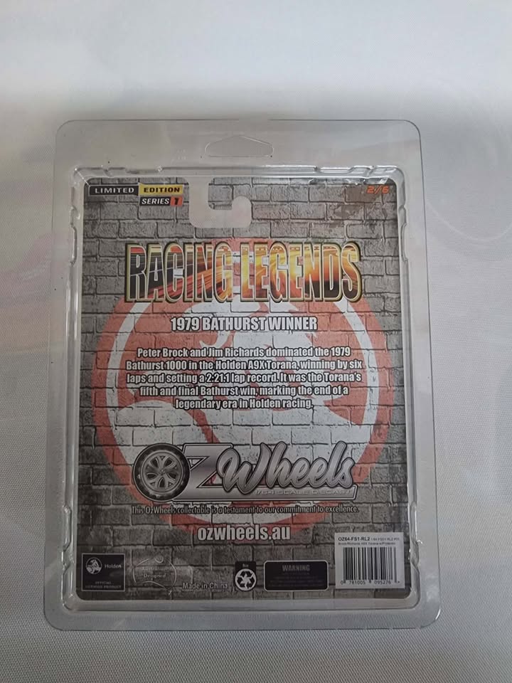 OzWheels Fully Sick Detail (FSD) – Racing Legends Series Peter Brock &amp; Jim Richards #05 Torana A9X – 1979 Bathurst Winner