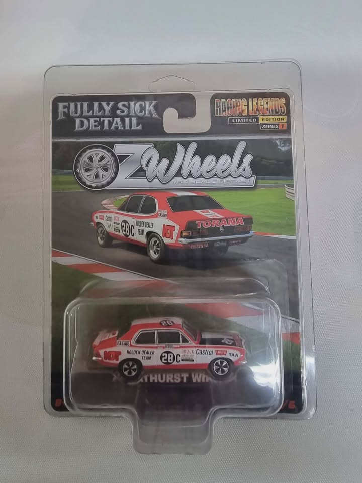 OzWheels 1:64 “1972 Bathurst 500” Die‑Cast Model – Racing Legends / Fully Sick Detail