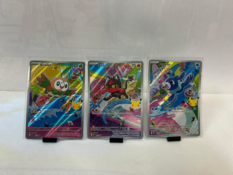 Pokémon First Partner Illustration Collection - Rowlet/ Litten/ Popplio Promo Set (043/044/045)
