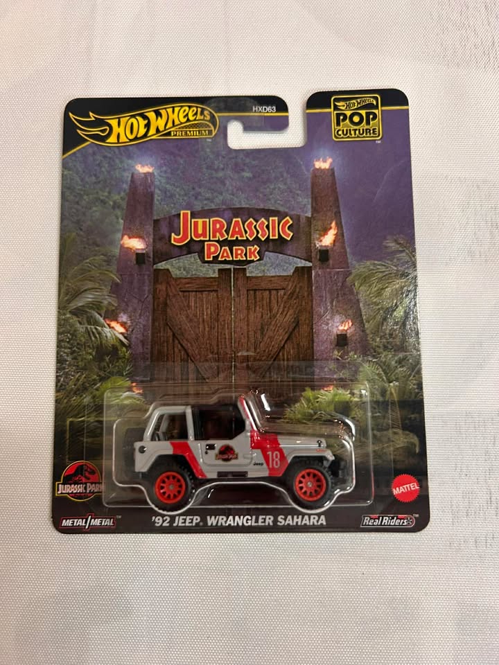 Hot Wheels Premium – Pop Culture | ’92 Jeep Wrangler Sahara – Jurassic Park