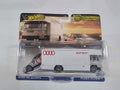 Hot Wheels 2025 Team Transport #77 Audi S4 Quattro & Fleet Flyer Silver & White