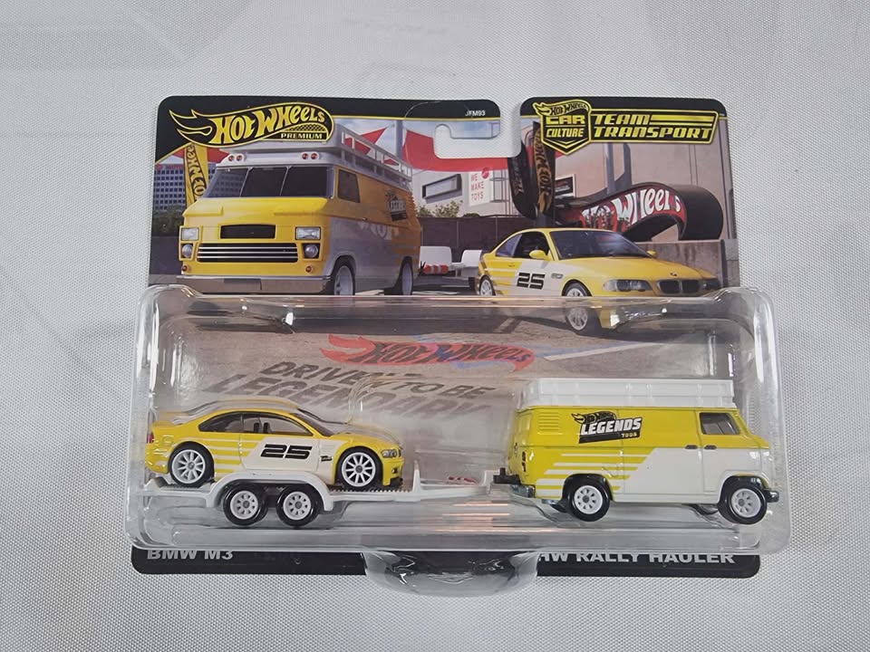 Hot Wheels Premium Legends Tour Team Transport 2025 - BMW M3 and HW Rally Hauler